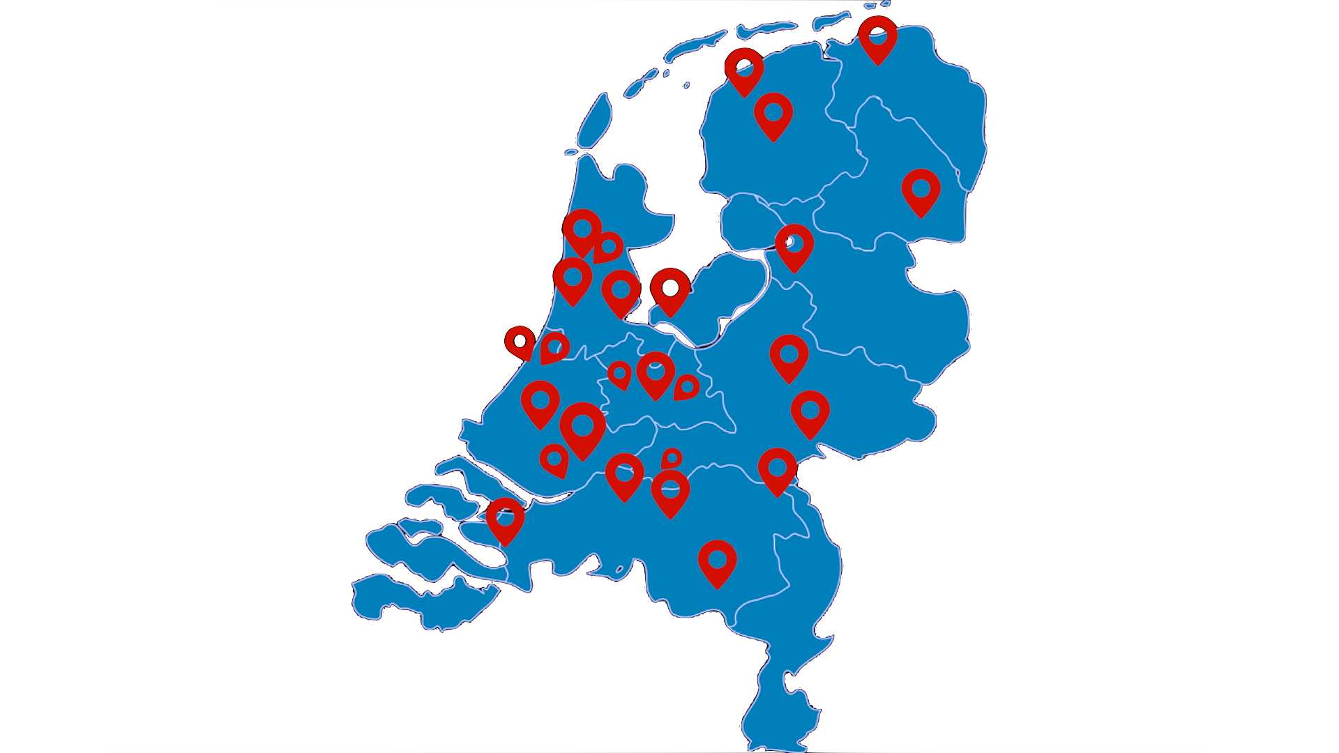 Kaart van Nederland